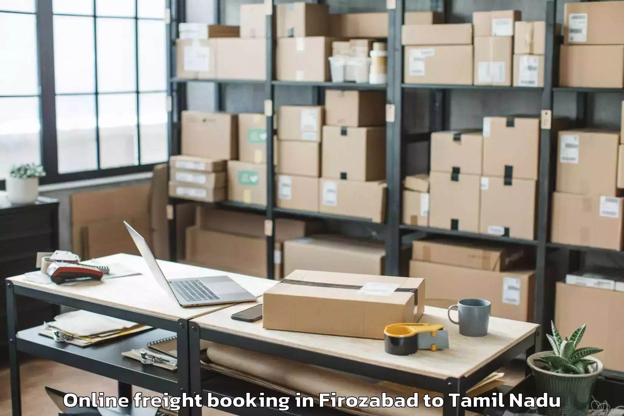 Reliable Firozabad to Perambur Online Freight Booking